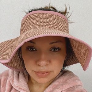 David & Young Straw Sun Hat Pink